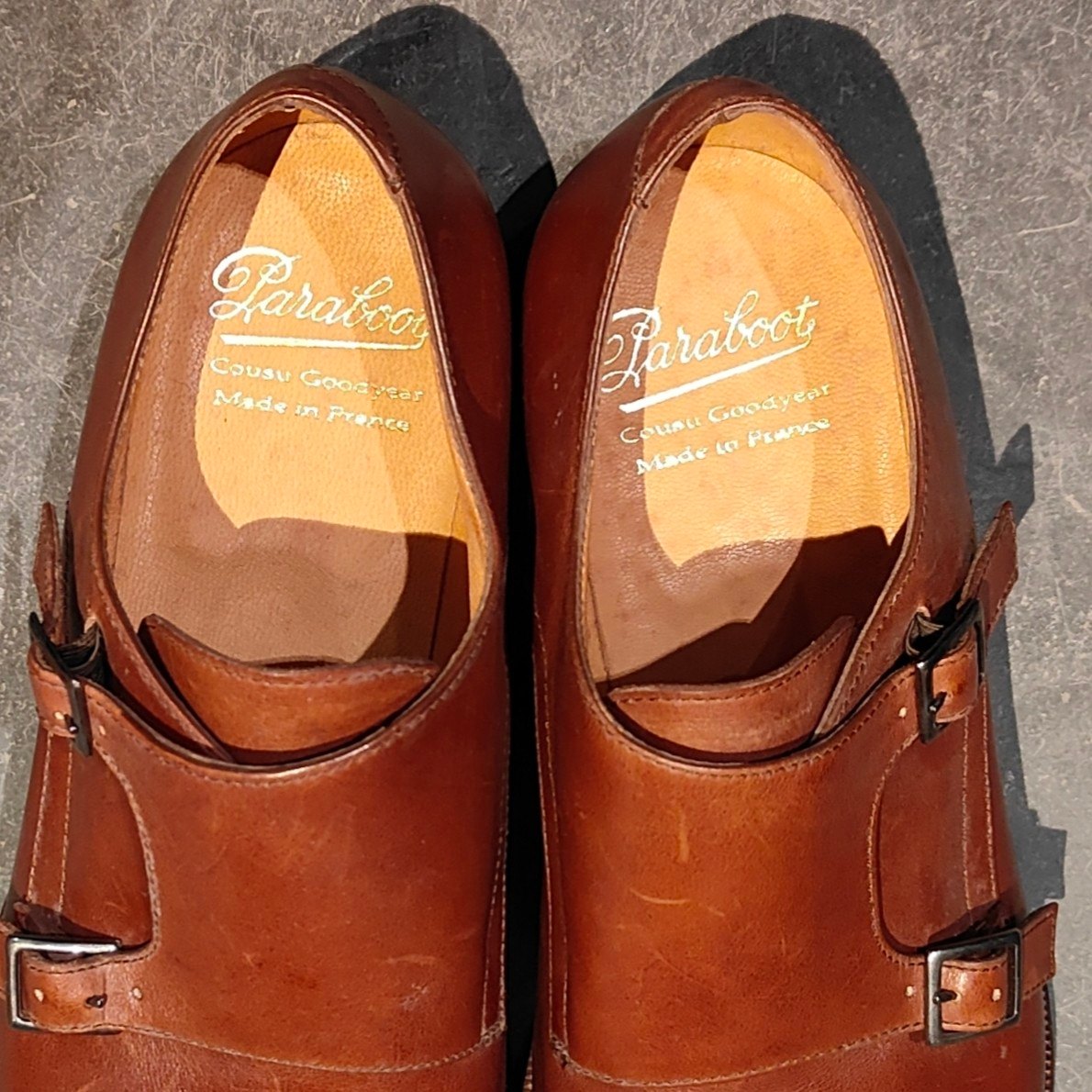 新品未使用【Paraboot】パラブーツ ヴィニー ダブルモンク カーフ ブラウン サイズ UK8