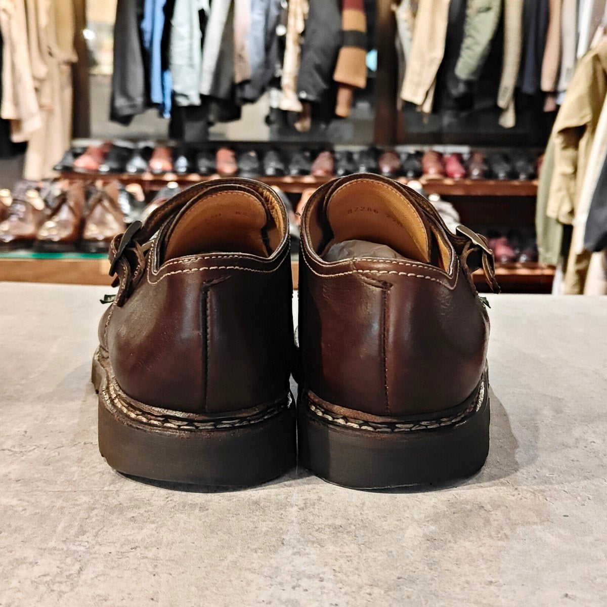 【Paraboot】パラブーツ ウィリアム ダブルモンクストラップ カーフ ブラウン サイズUK8.5