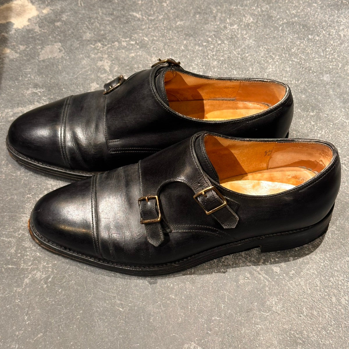 【JOHN LOBB】ジョンロブ ウィリアム ダブルモンク カーフ ブラック サイズUK7E 9795ラスト