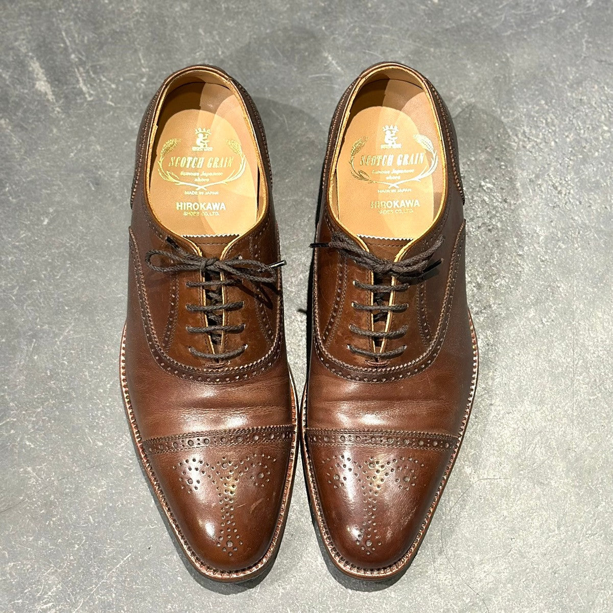 使用数回【SCOTCH GRAIN】スコッチグレイン 920 オデッサ カーフ ブラウン サイズ23.5cm