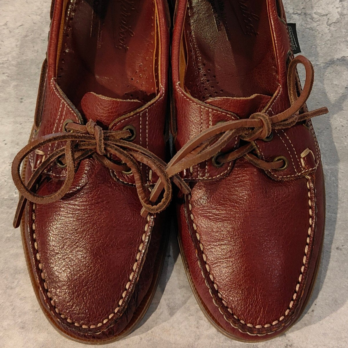 美品【PARABOOT】パラブーツ バース デッキシューズ セーフ（鹿革）アンラインド バーガンディ サイズ5 参考定価￥57,200-
