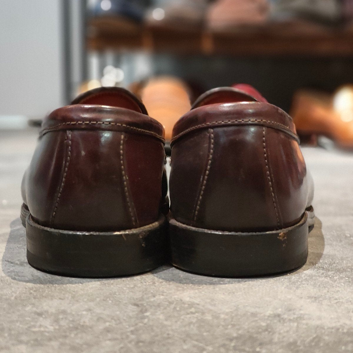 美品【ALDEN】オールデン 986 コインローファー コードバン ダークバーガンディ サイズUS8.5D バンラスト