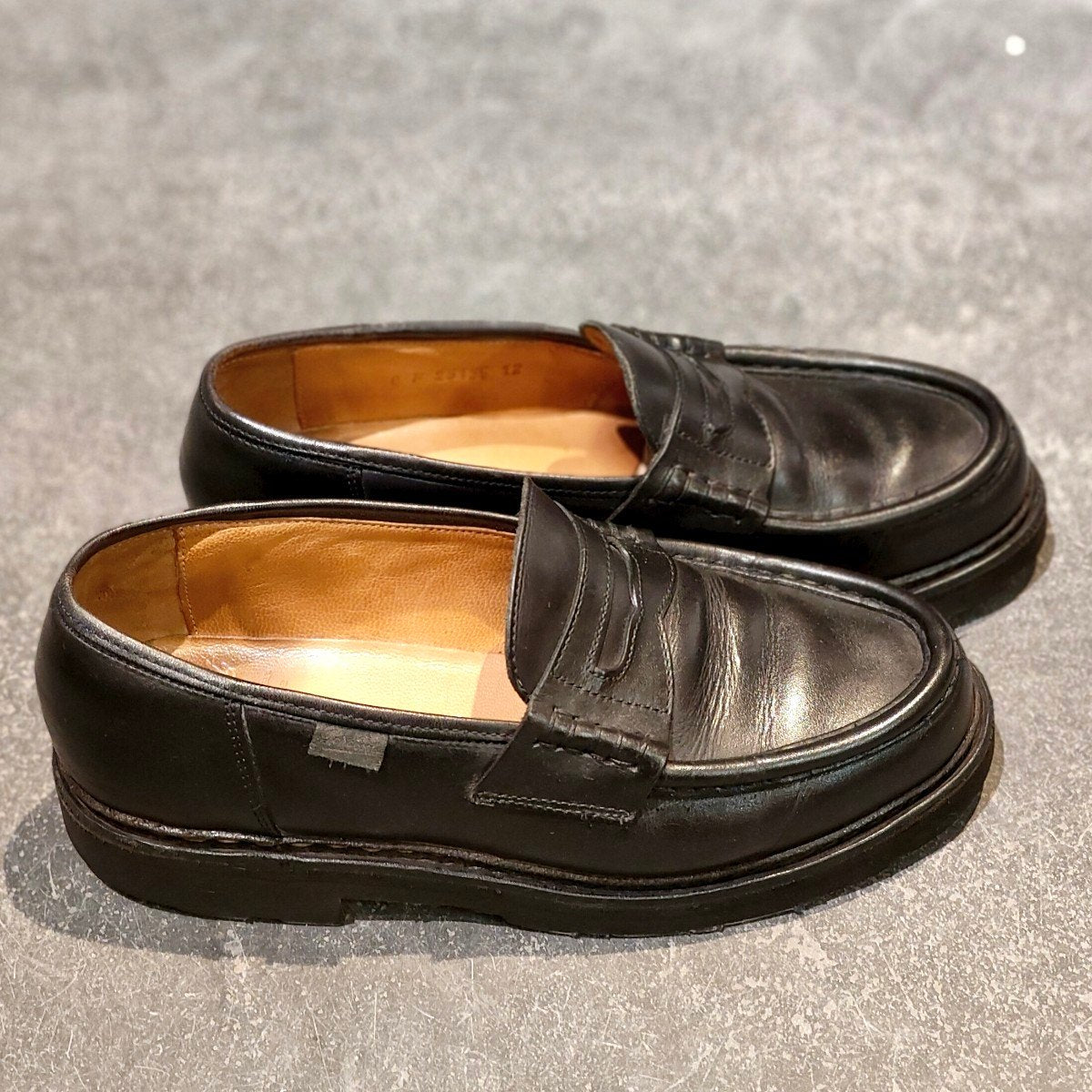 【PARABOOT】パラブーツ ランス コインローファー リスレザー ブラック サイズUK6 参考定価￥96,800-