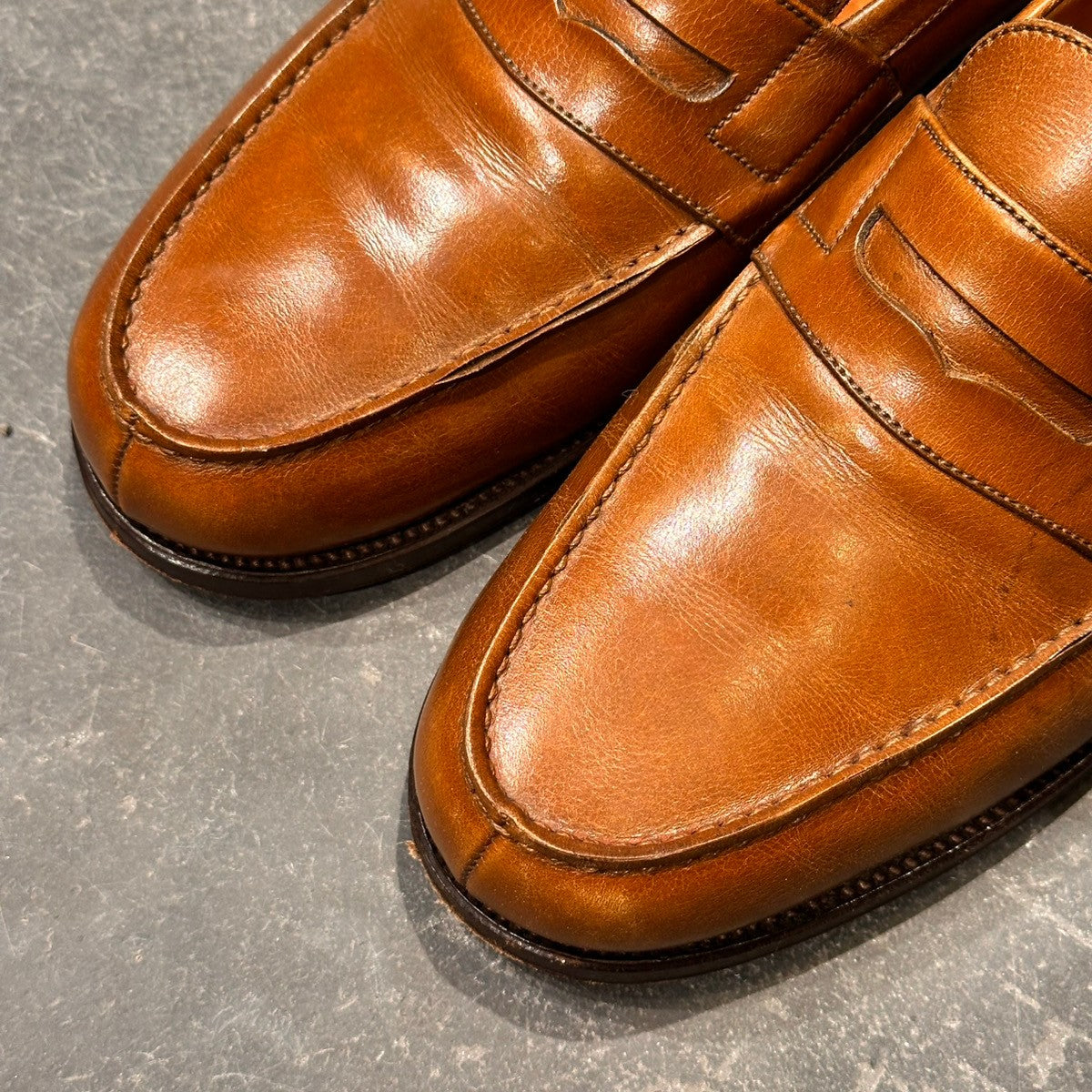 【J.M.WESTON】ジェイエムウエストン 180 シグニチャーローファー ボックスカーフ タンブラウン サイズUK7C 41ラスト