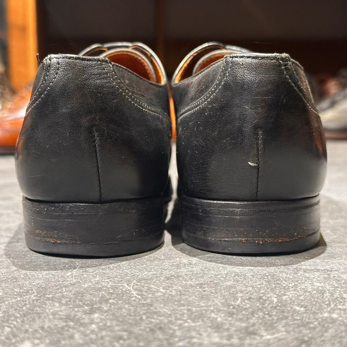 【CROCKETT&JONES】クロケット&ジョーンズ DRESDEN SUBS 外羽根 ストレートチップ カーフ ブラック サイズ UK7E 337ラスト