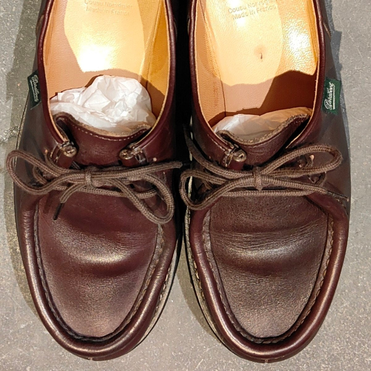 極美品【Paraboot】パラブーツ ミカエル チロリアン リスレザー カフェ サイズ41 参考定価￥94,600-