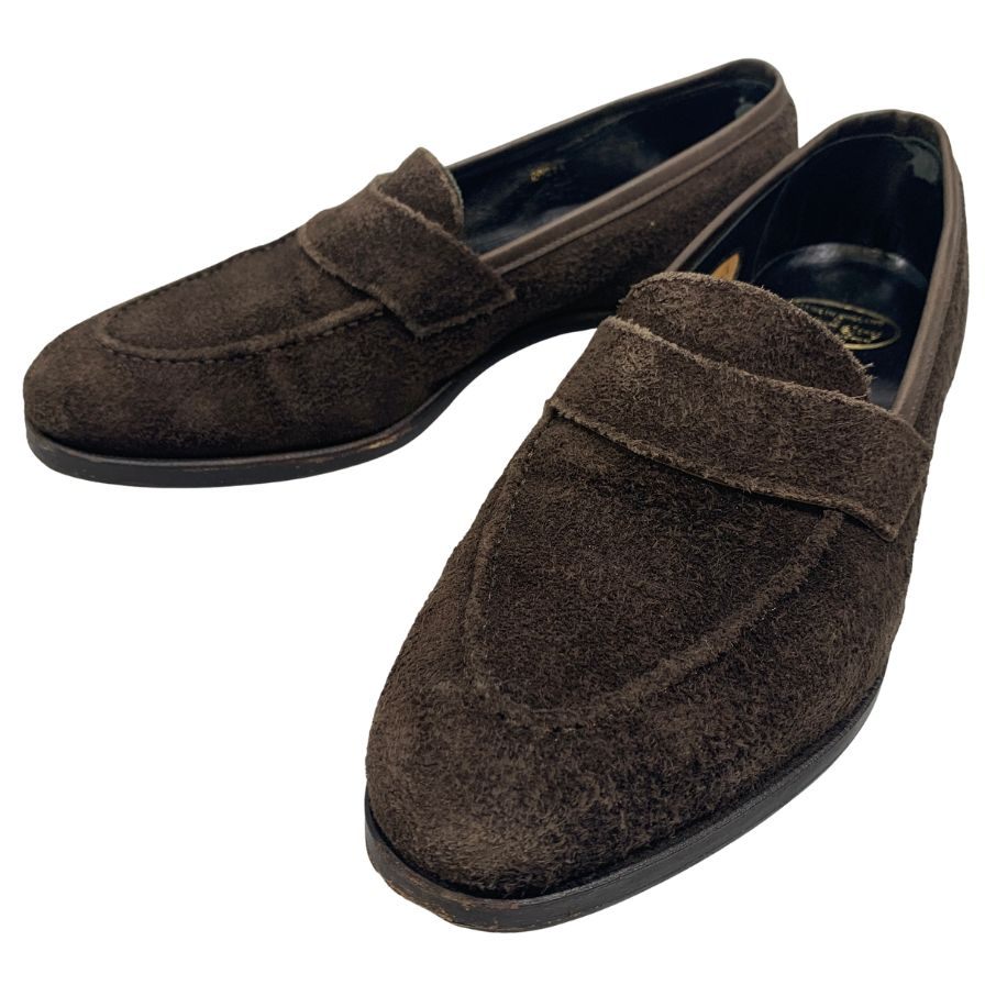 【Crockett&Jones】クロケット&ジョーンズ HARCOURT2 ローファー スエード ブラウン サイズUK6E