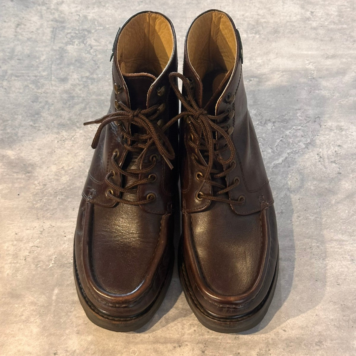 希少【PARABOOT】パラブーツ ヴィッテル2 デカタグ Uチップ ブーツ カーフ ブラウン サイズUK9
