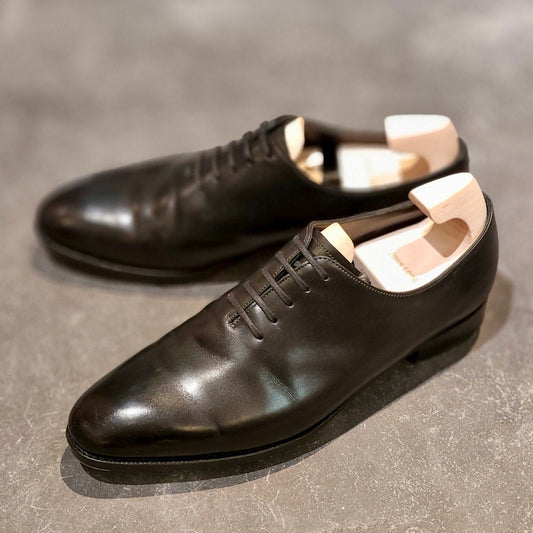 使用数回【JOHN LOBB】ジョンロブ マールドン プレステージライン ホールカット カーフ ブラック サイズ UK7.5E 8000ラスト 参考定価￥443,300-