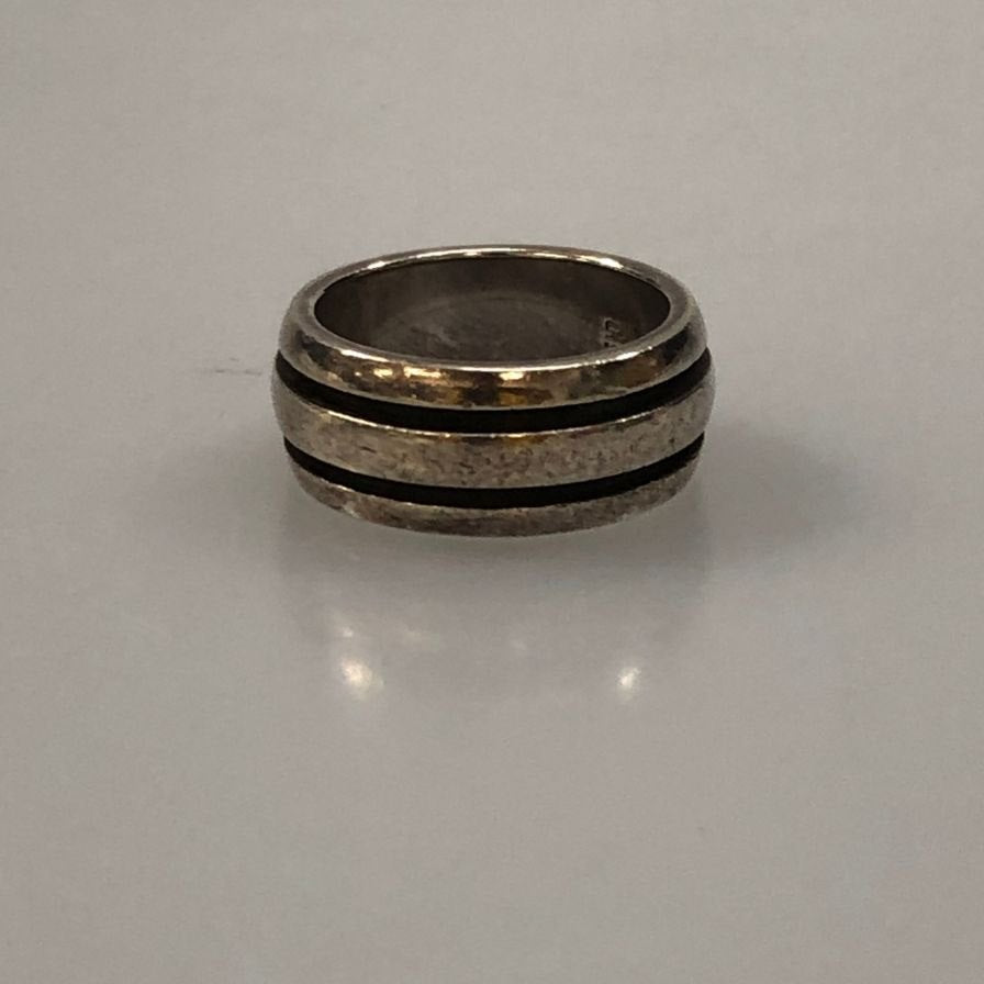 ティファニー リング グルーブド ダブル ライン SV925 メンズ サイズ16号程度 TIFFANY&Co.【LA】