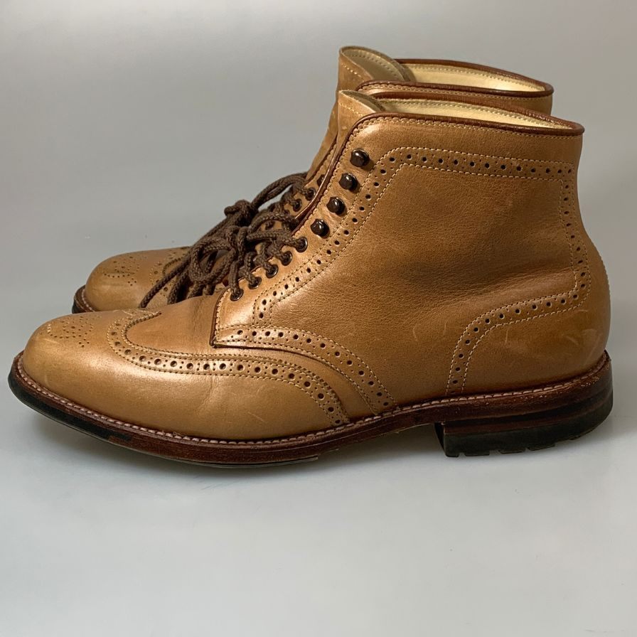 【Alden】オールデン ジェイクルー別注 44690HC ウイングチップブーツ クロムエクセルレザー メンズ ベージュ サイズUS8.5D