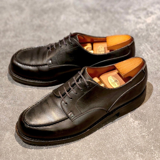 【J.M.WESTON】ジェイエムウエストン 旧旧旧ロゴ 641 ゴルフ Uチップ ボックスカーフ ブラック サイズ UK6C 31ラスト 参考定価￥187,000-