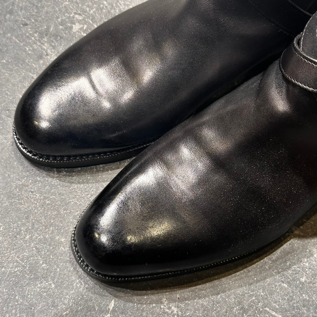 極美品【F.LLI GIACOMETTI】フラテッリ ジャコメッティ FG337 ジョッパーブーツ カーフ ブラック サイズ39