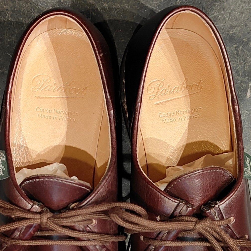 使用数回 【Paraboot】パラブーツ ミカエル チロリアン リスレザー カフェ サイズ39 定価￥94,600-