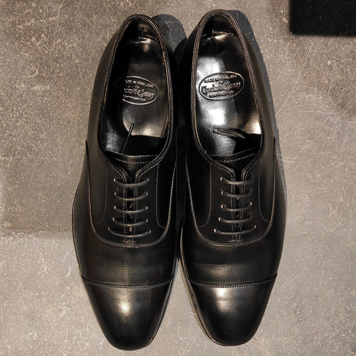 【CROCKETT&JONES AUDLEY】クロケット&ジョーンズ オードリー ストレートチップ カーフ ブラック サイズUK6.5E 377ラスト