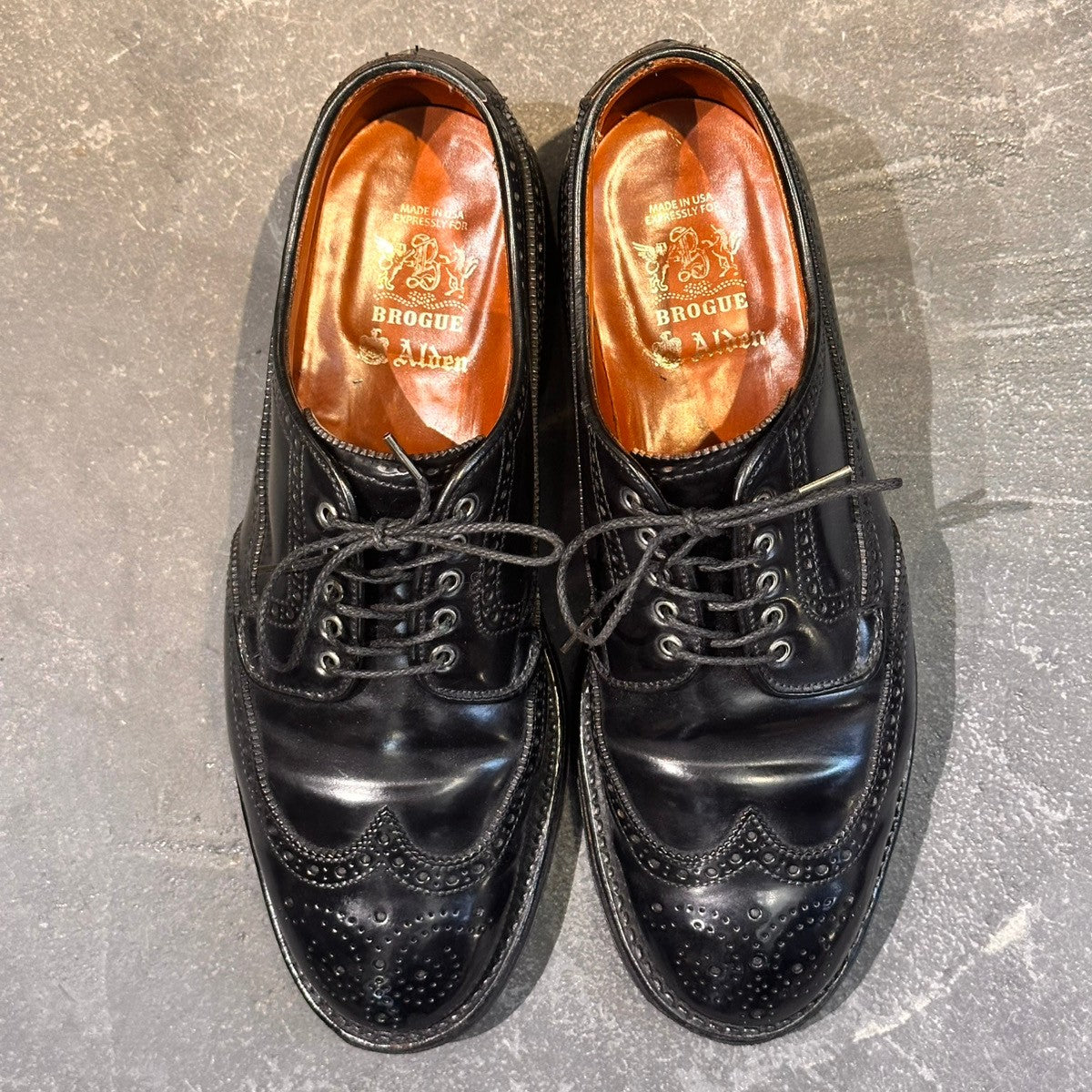 【ALDEN】オールデン D9506 BROGUE別注 マサムネブルーチャー コードバン フルブローグ ブラック サイズUS7.5D トレモントラスト