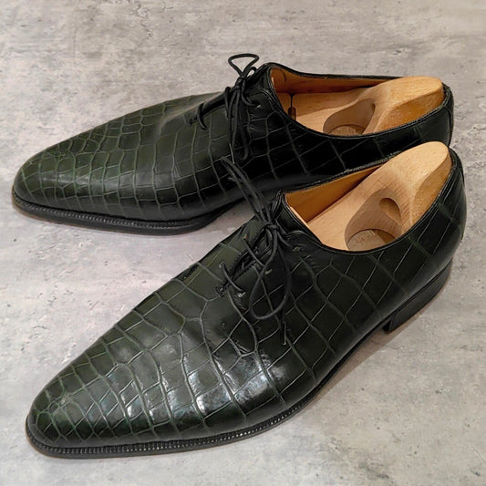 オーダー価格100万以上【Berluti】ベルルッティ ビスポーク ホールカットアレッサンドロ グリーン サイズ不明※7相当