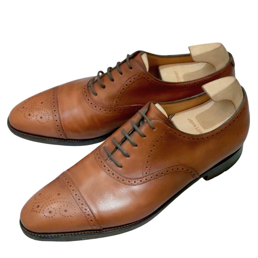 【JOHN LOBB】ジョンロブ レザーシューズ ソーントン SAUNTON カーフ 7000ラスト ライトブラウン サイズUK6E