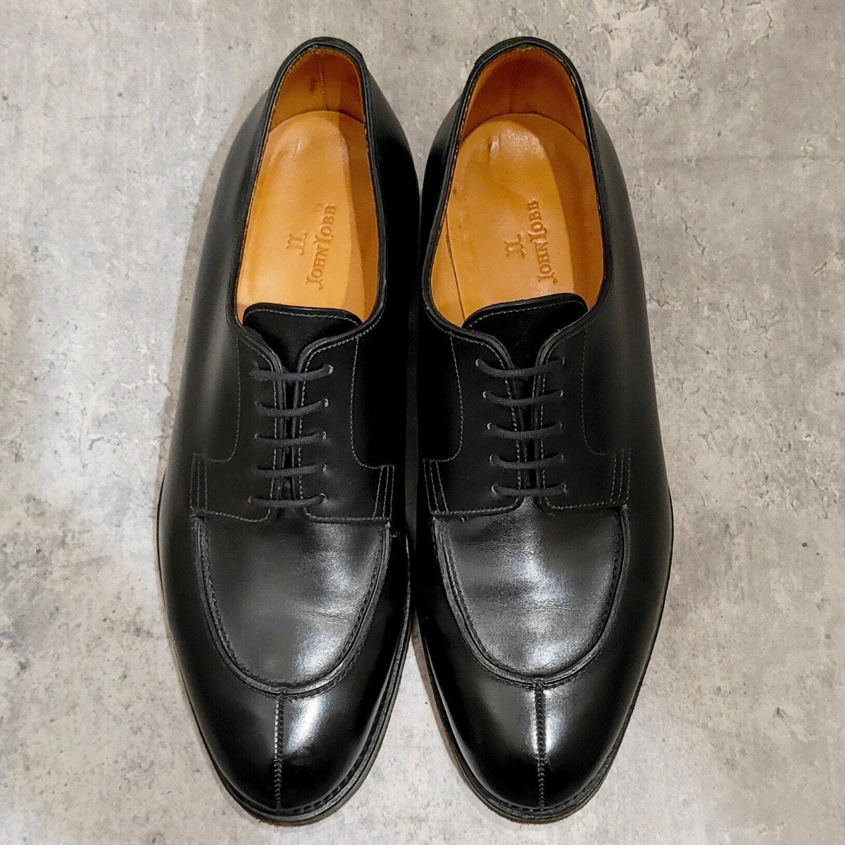 【JOHNLOBB】ジョンロブ ノルウェイ Uチップ カーフ ブラック サイズUK7.5EE 5495ラスト