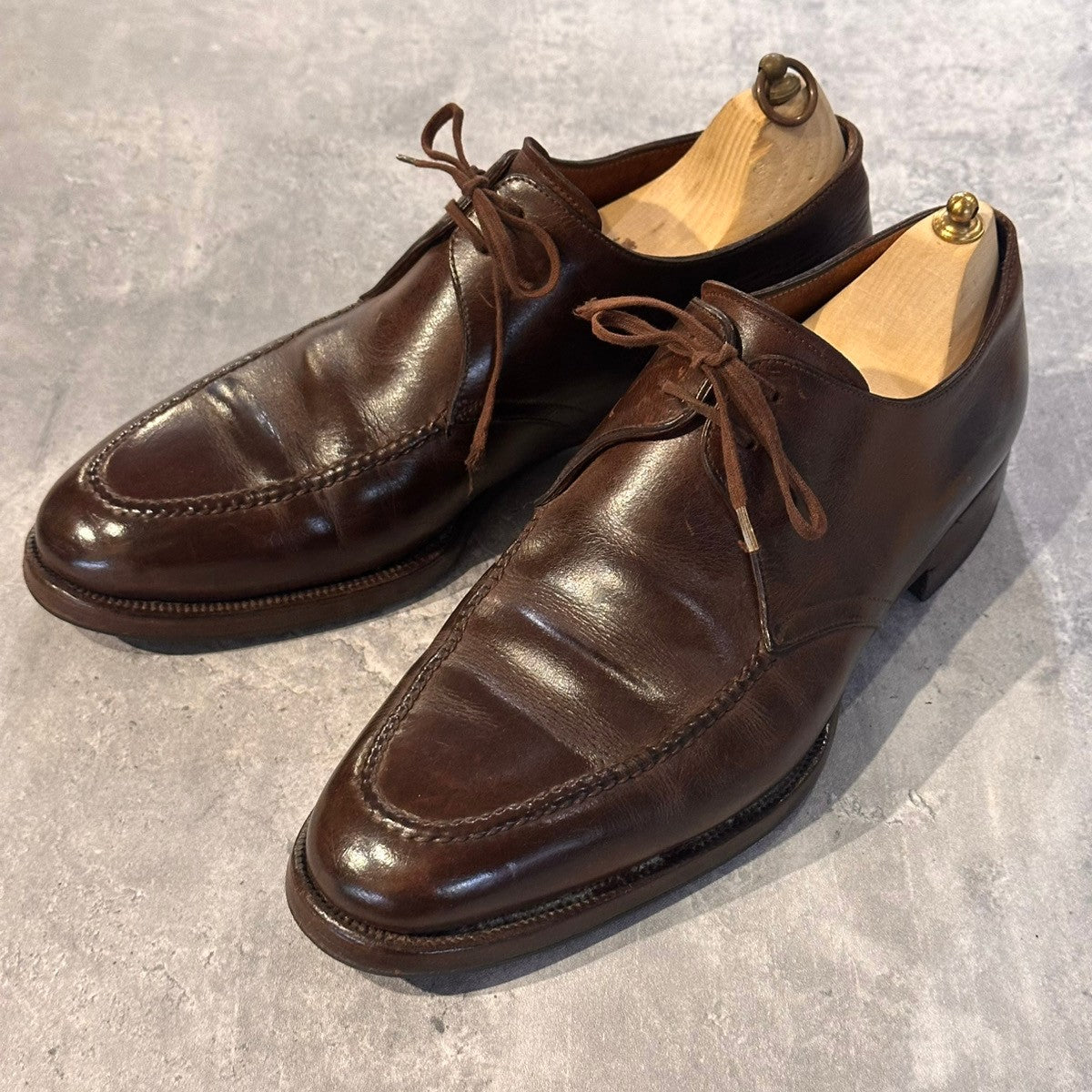 【Stefano Bemer】ステファノベーメル  Uチップ 2アイレット カーフ ブラウン サイズUK7