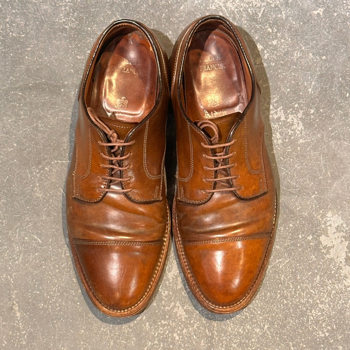 希少【ALDEN】オールデン 24802 キャップトゥ ダービーシューズ シガーコードバン ブラウン サイズUS7E アバディーンラスト