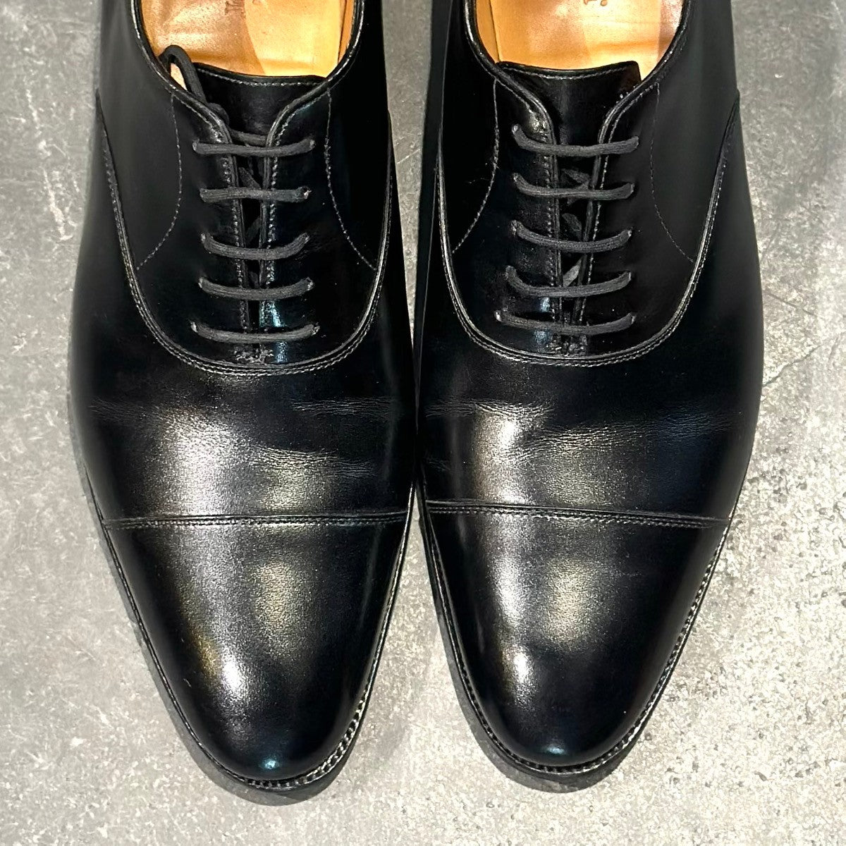 極美品【JOHNLOBB】ジョンロブ シティ2 ストレートチップ ブラック カーフ 7000ラスト サイズUK7D 7000ラスト