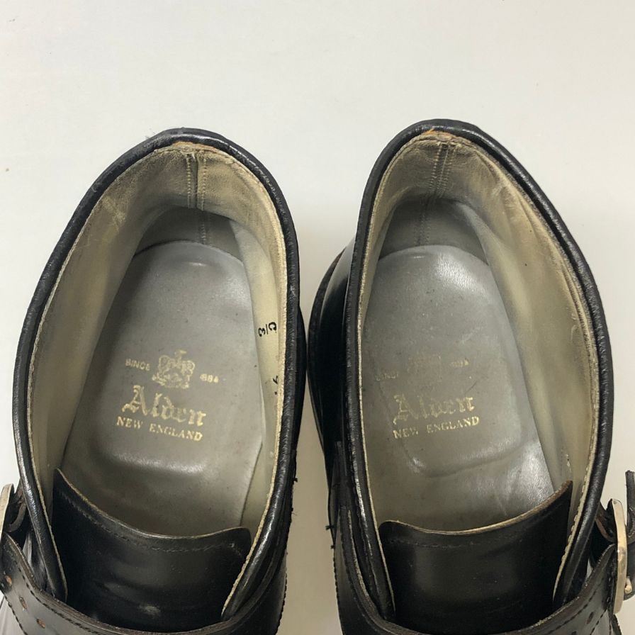 【ALDEN】オールデン コードバン レザー ジョージブーツ シングルモンク 91810 メンズ サイズ8.5E ブラック
