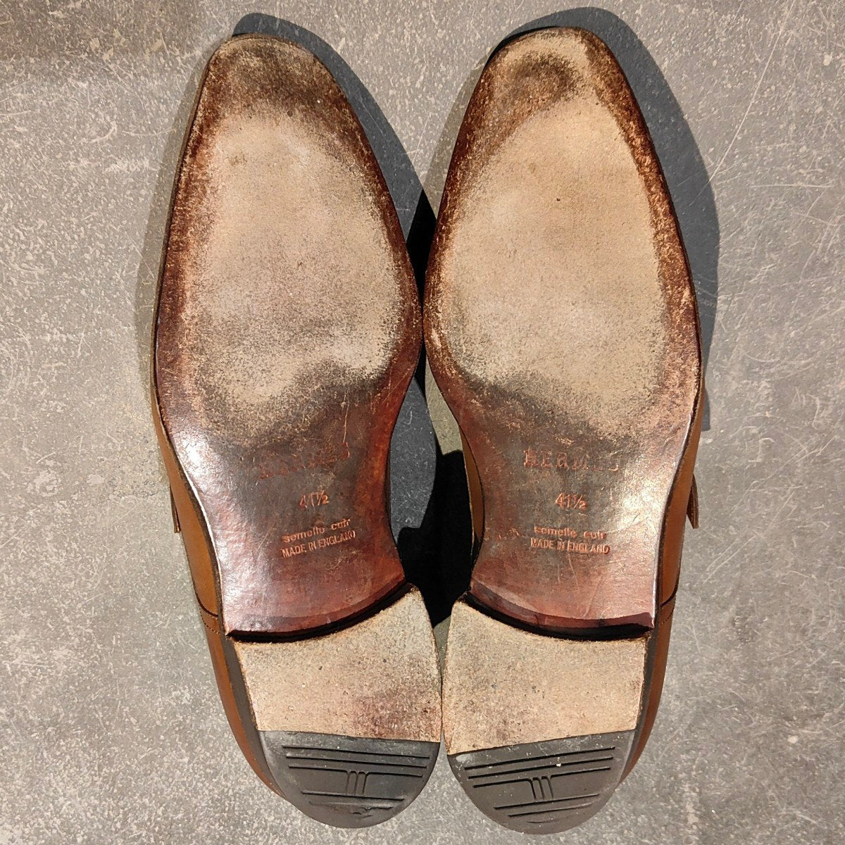 希少【HERMES】エルメス ジョンロブ製 ジャーヴィス JARVIS カーフ ブラウン サイズ41.5