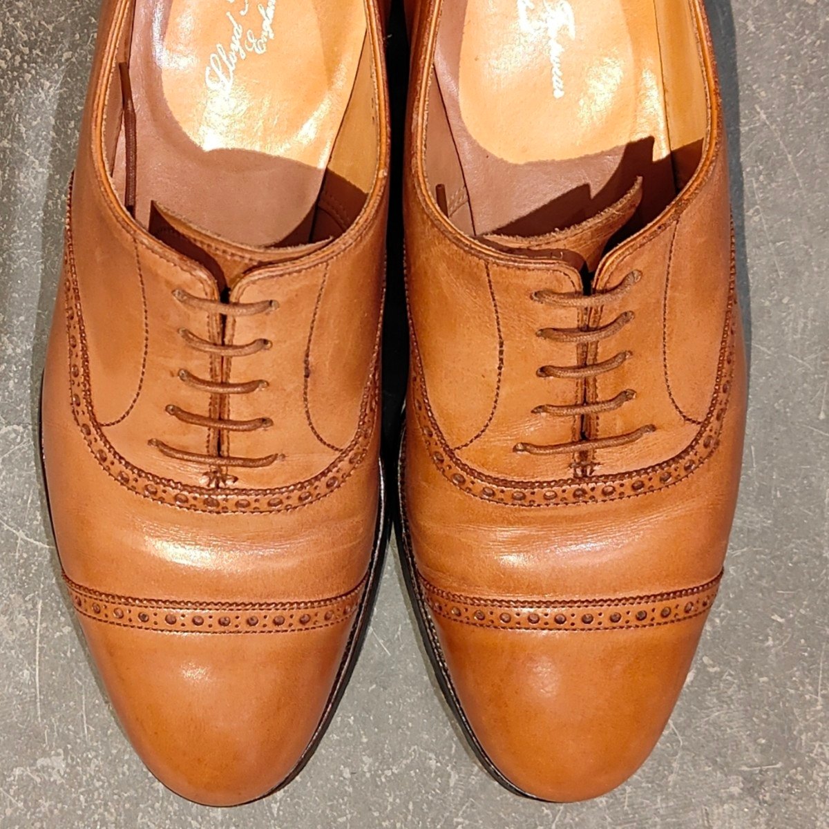 美品【Lloyd Footwear】ロイドフットウェア マスターロイド ウェルハム パンチドキャップトゥ ブラウン サイズUK6E