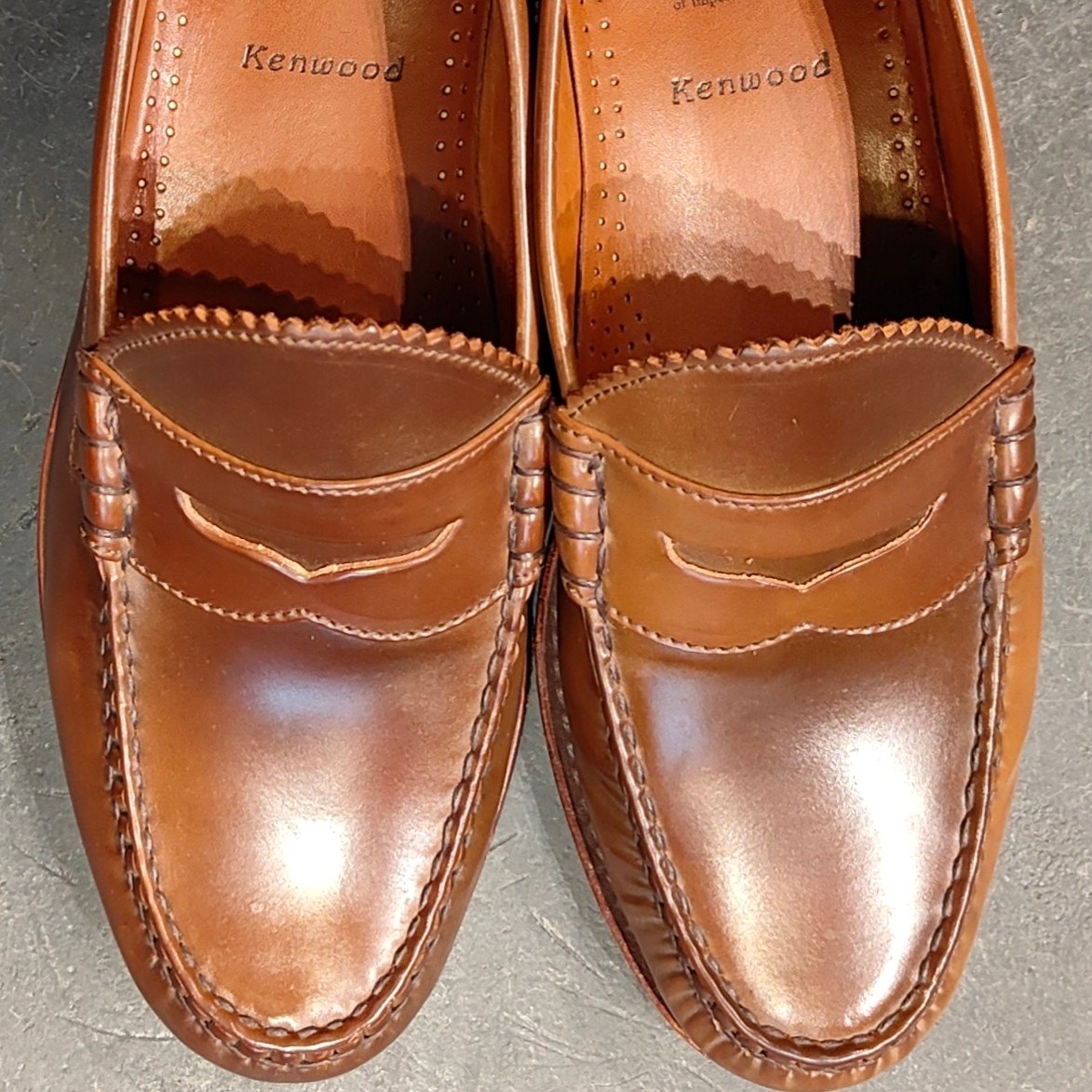希少 使用数回【Allen Edmonds】アレンエドモンズ ケンウッド ビーフローファー コードバン ウイスキー サイズUS9