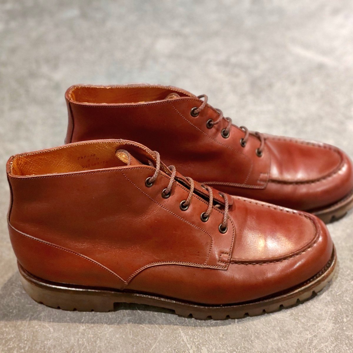 希少 【J.M.WESTON】ジェイエムウエストン 741 ゴルフブーツ  Uチップ カーフ ブラウン サイズUK8D 38ラスト