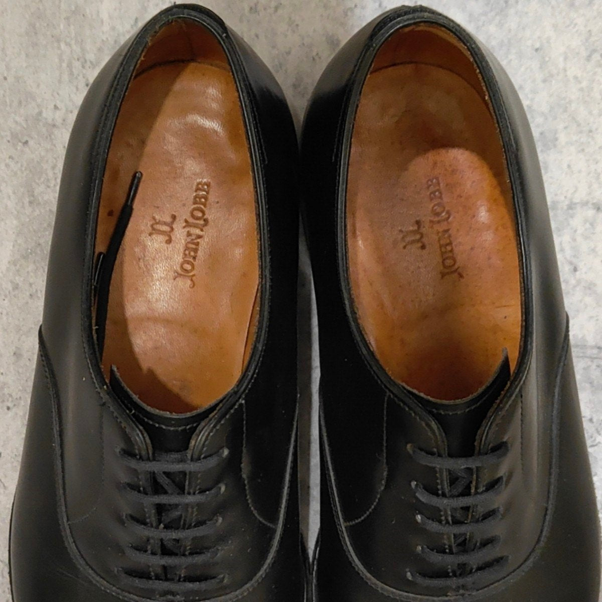 JOHNLOBB】ジョンロブ グロウナー Sスタンプ セミブローグ カーフ