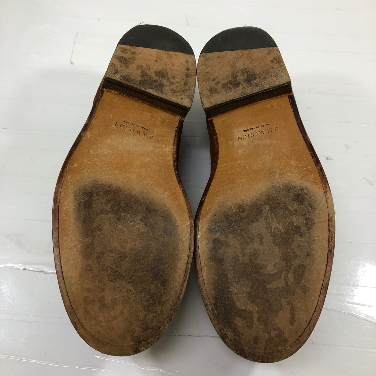 【J.M.WESTON】ジェイエムウエストン 180 スエード シグニチャーローファー ブラウン サイズ5D メンズ J.M.WESTON