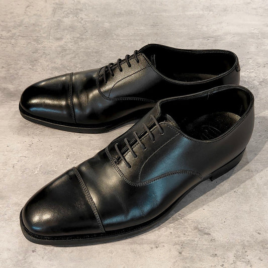 使用数回【CROCKETT&JONES】クロケット&ジョーンズ ストレートチップ オードリー カーフ ブラック サイズUK5.5D 337ラスト 参考定価￥169,400-