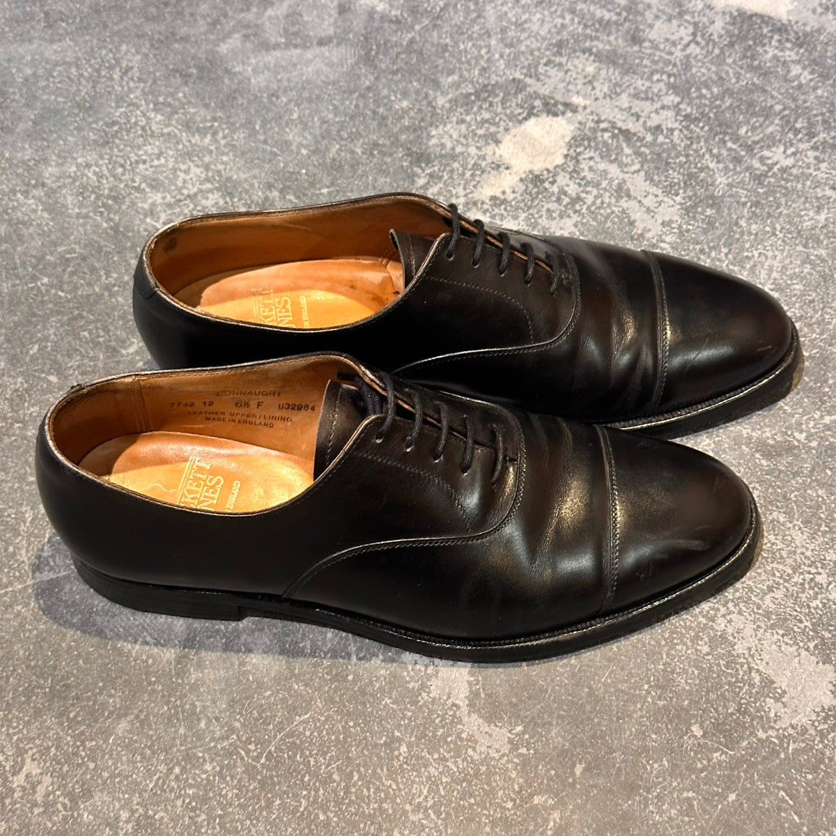 【CROCKETT&JONES】クロケット&ジョーンズ コノート カーフ ブラック サイズUK6.5F 236ラスト