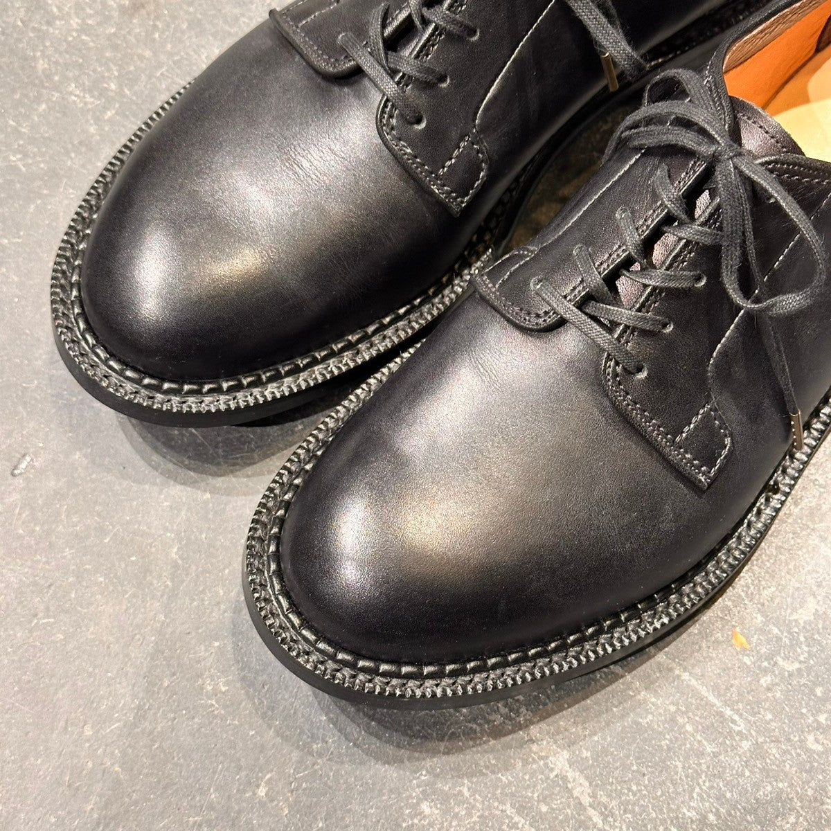極美品【The Ruttshoes &Co.】ラッドシューズ 109 マイルス プレーントゥ カーフ ブラック サイズUS9 168Mラスト
