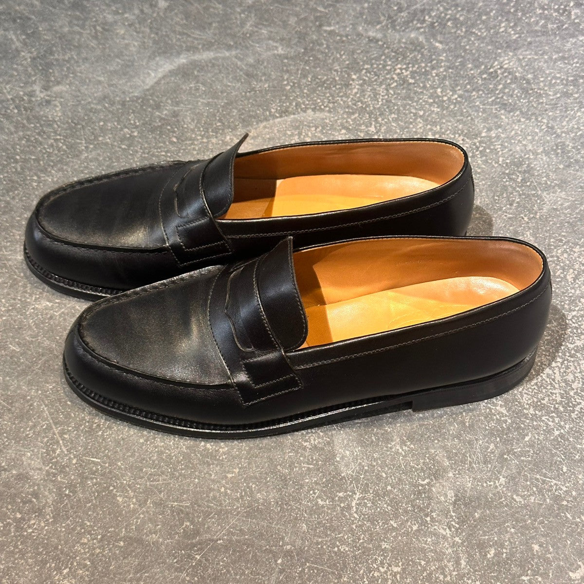 美品【J.M.WESTON】ジェイエムウエストン 180 シグニチャーローファー ローファー ボックスカーフ ブラック サイズUK6A 41ラスト