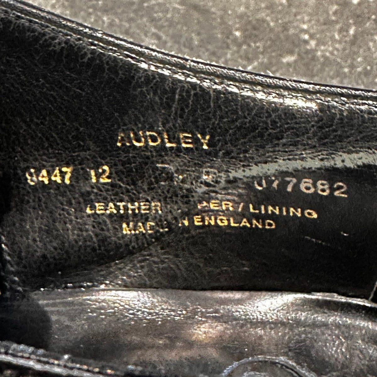 【CROCKETT&JONES】クロケット&ジョーンズ オードリー ストレートチップ カーフ ブラック サイズUK7.5E 337ラスト