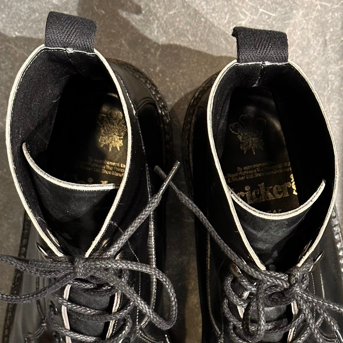【Tricker’s】トリッカーズ イミテーションキャップブーツ カーフ ブラック サイズUK8.5