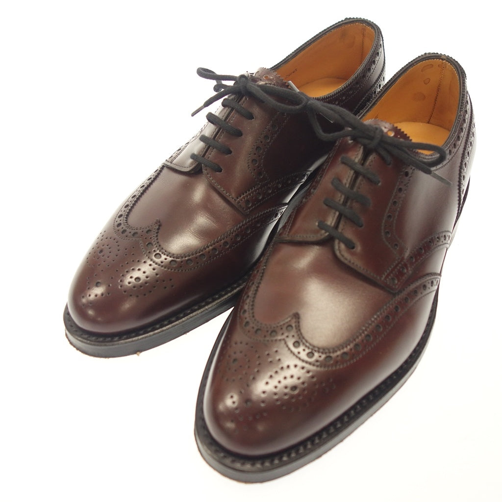 【JOHN LOBB】ジョンロブ ダービー フルブローグ カーフ バーガンディアンティーク UK5E 8695ラスト DARBY