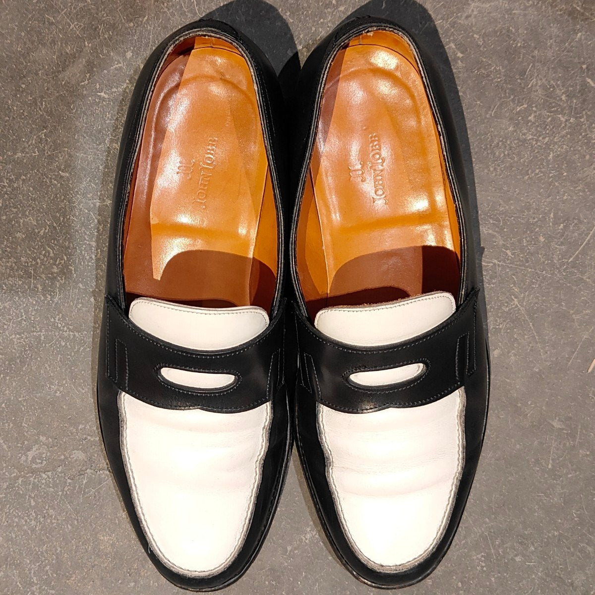 【JOHN LOBB】ジョンロブ ロペス ローファー カーフ ブラックホライトコンビ サイズ UK6.5D 4395ラスト 参考定価￥283,800-