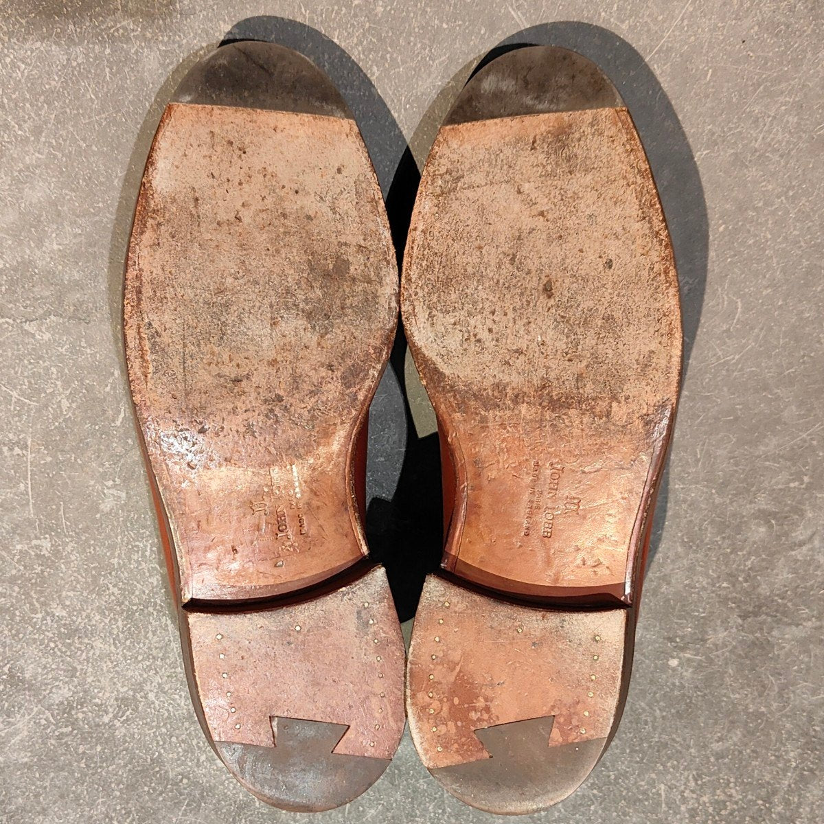 希少 極美品【JOHN LOBB】ジョンロブ PARISロゴ ブッシュ Uチップ グレインレザー ブラウン サイズUK5.5E 292ラスト