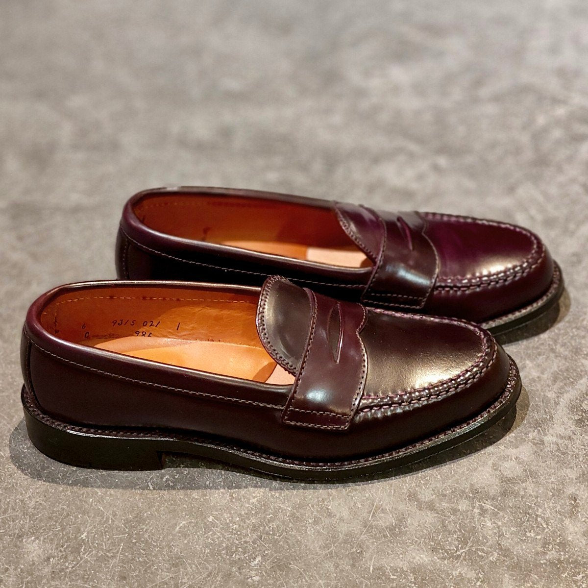 新品未使用【ALDEN】オールデン 986 ペニーローファー コードバン ダークバーガンディ サイズ US6E バンラスト
