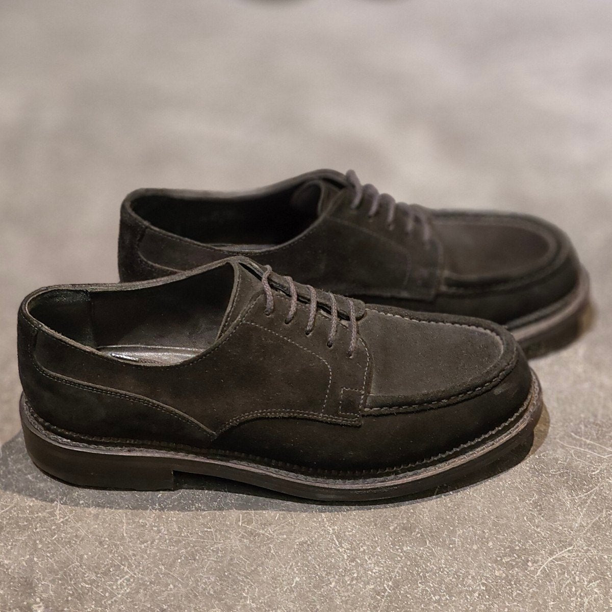 極美品 【J.M.WESTON】ジェイエムウエストン ユージーンゴルフ Uチップ スエード ブラック サイズ UK7 1Gラスト