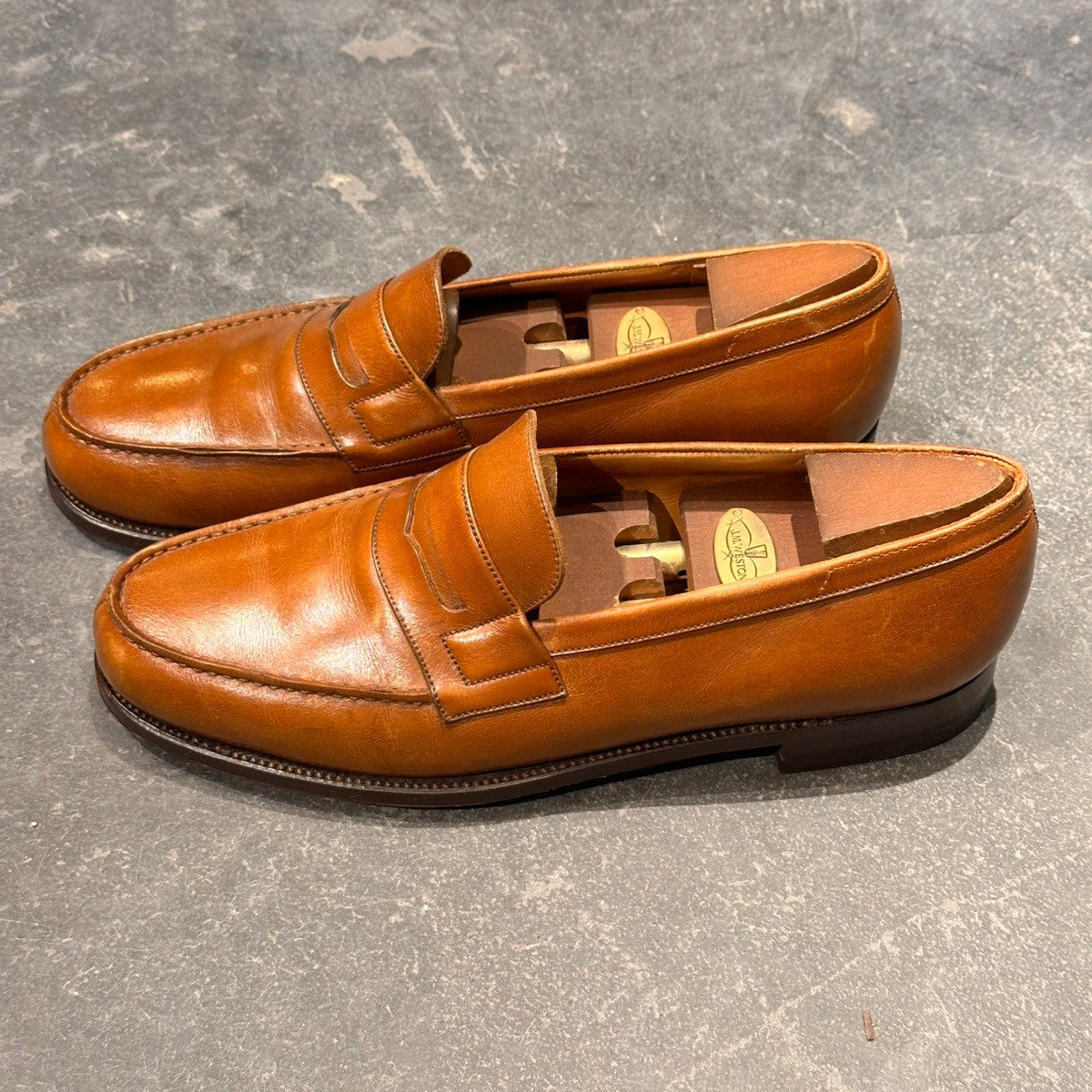 【J.M.WESTON】ジェイエムウエストン 180 シグニチャーローファー ボックスカーフ タンブラウン サイズUK7C 41ラスト