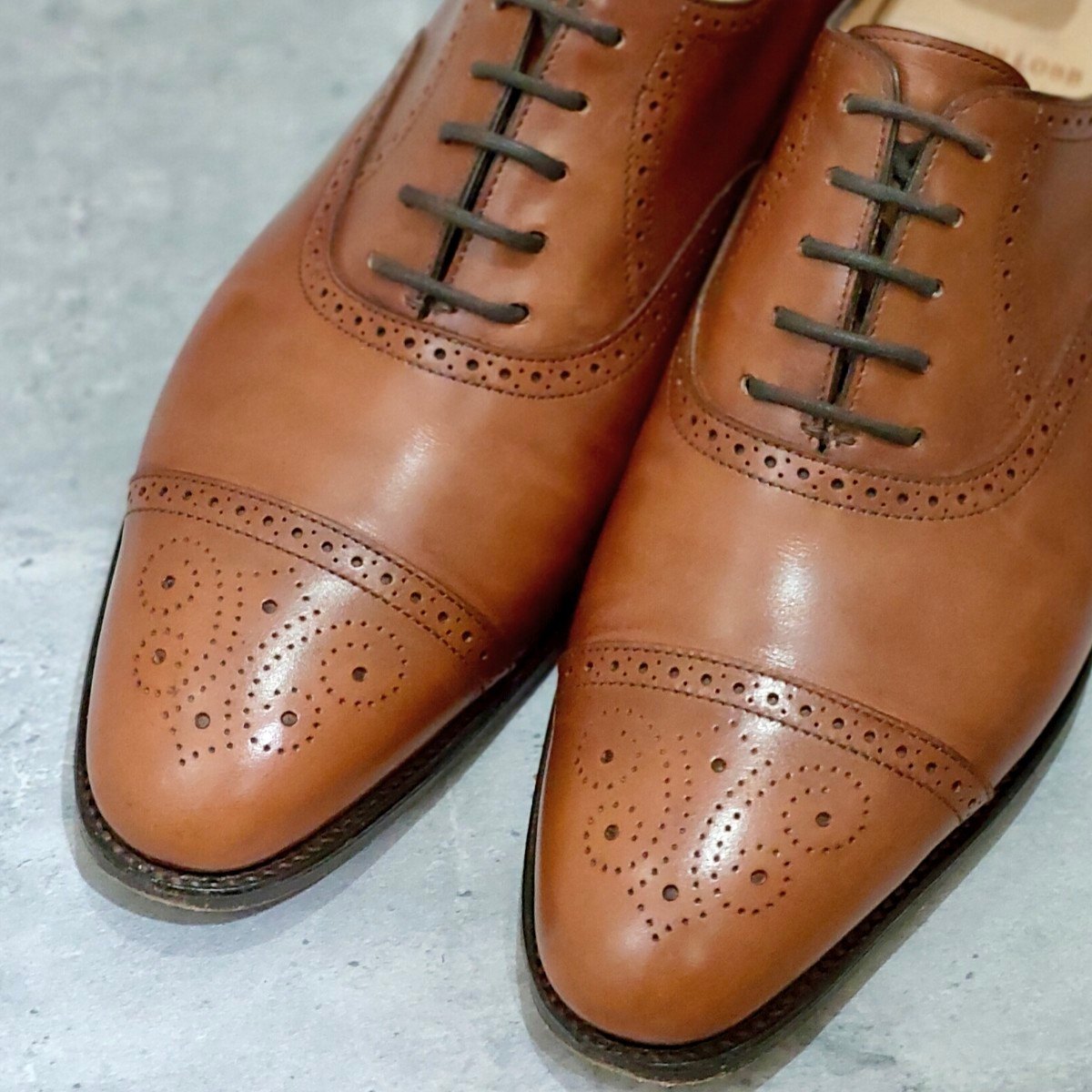 JOHN LOBB】ジョンロブ ソーントン SAUNTON セミブローグ カーフ