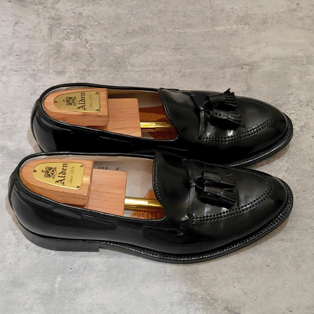 使用数回極美品【ALDEN】オールデン 664 タッセルローファー コードバン ブラック サイズUS9.5D アバディーンラスト