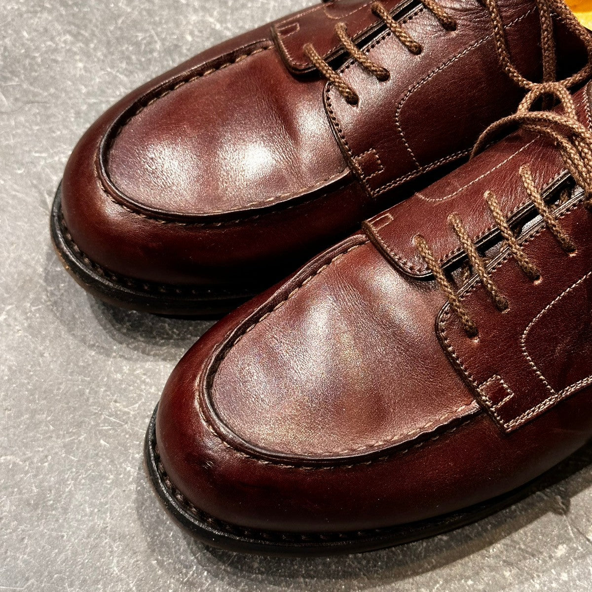 美品【J.M. WESTON】ジェイエムウエストン ゴルフ 641 Uチップ カーフ ブラウン サイズ5.5E 31ラスト