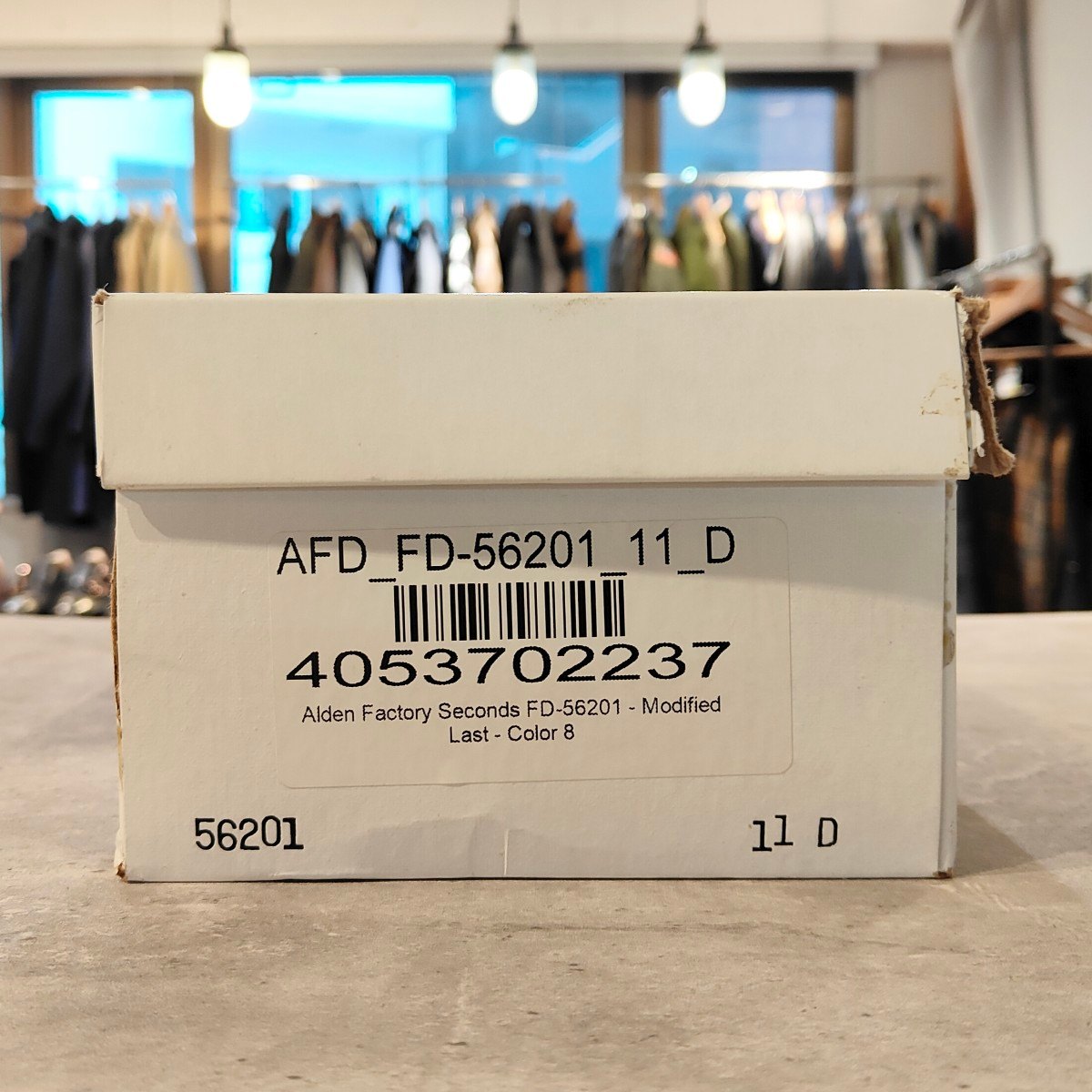 未使用 【ALDEN】オールデン 56201 リジェクト品 パンチドキャップトゥ コードバン ダークバーガンディ サイズ US11D モディファイドラスト 参考定価￥236,500-