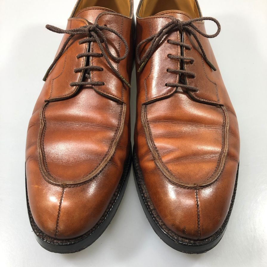 【CROCKETT&JONES】クロケット＆ジョーンズ レースアップシューズ スプリットトゥ  Uチップ ブラウン サイズ8.5E